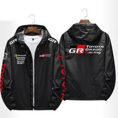 ★新品★トヨタ GR Gazoo Racing★モータースポーツ ロゴ アウトドアスポーツウェア ジッパーパーカー スウェット 釣り服 冬服★ブラック