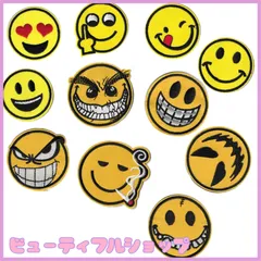 【特価】DFsucces アイロンワッペン 人気セット 刺繍パッチ 補修 ワッペン 貼り付けまたは縫い付け パッチステッカー DIY 補修 手作り (顔の表情 11枚セット)