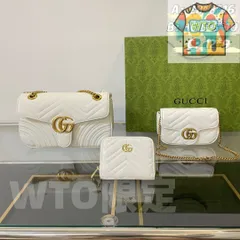 [本日特価] TOP New 2024 高品質3点セット - Gucci マーモントバッグ + チェーンバッグ + 財布 本日限定特別割引！ [本日特価|新品未使用品]-WT0輸入