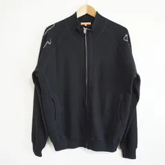 #wnc カステルバジャック スポーツ Castelbajac sport カーディガン 4 黒 グレー ニット ジップアップ ロゴ メンズ [900330]