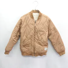 ◇ ⊇ ＢＥＡＭＳ mini リバーシブル キッズ 長袖 MA-1 サイズ130 ベージュ ブラウン 男の子 女の子 E  【1408220039432】
