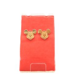 【中古】DISNEY ディズニー ピアス ミッキーマウス 素材-本体:14K キャッチ:K18 総重量:約2.05g メンズ レディース ユニセックス誕生日 記念日 プレゼント A2502847【無料ギフトラッピング承ります】