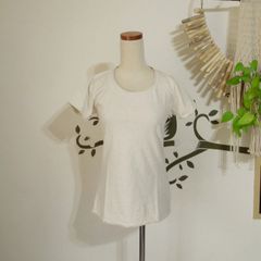 asana ヘンプコットン スリムTee・きなり
