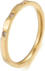 ３P リング ゴールド ８号～２6号 2mm サージカル ステンレス 指輪