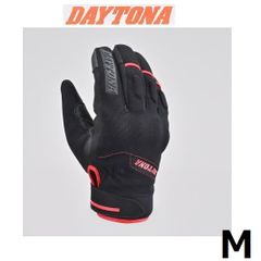 DAYTONA デイトナ DG-005 ソフトフィットレザーウインターグローブ ブラック/レッド Mサイズ 本革/中綿/防風防水透湿フィルム (秋冬モデル)