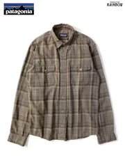 patagonia パタゴニア チェック柄長袖 シャツ 茶 
