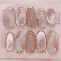 大理石 ジェルネイルチップ