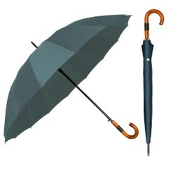 【特価商品】梅雨対策 グラスファイバージャンプ傘 耐強風 撥水 通学 丈夫 紳士傘 大きめ 通勤 親骨69cm ワンタッチ雨傘 16本骨 防水収納ポーチ付き 長傘 メンズ Ｌａｋｕｍａｉ傘