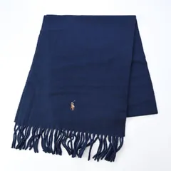 新品 ポロ ラルフローレン マフラー メンズ レディース ハンターネイビー 男女兼用 PC1047 433 POLO RALPH LAUREN クリスマス プレゼント
