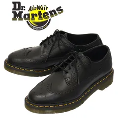ドクターマーチン 3989 サイズ27.0cm 3989 Yellow Stitch Smooth Leather Brogue Shoes in Black | Dr