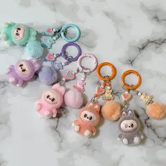 m*l様 labubu ぬいぐるみキーホルダー LOVE 高品質ラブブ Labubu ぬいぐるみキーホルダー ぬいぐるみ 赤い
