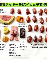低糖質　クッキー缶(スイカと子猫)