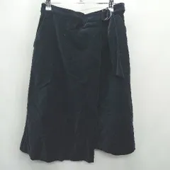 ◇ UNITED ARROWS green label relaxing ひざ丈 フレア スカート サイズ38 ネイビー レディース E  【1407180046047】