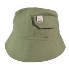 バブアー × アリー・カペリーノ Barbour × Ally Capellino バケットハット バケハ スイープ スポーツ ハット 帽子 フラップポケット付き コットン グリーン 緑 SIZE M メンズ レディースのサムネイル