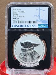 2023 NIUE 1 OZ $2 STAR WARS - THE MANDALIAN - GROGU / BABY YODA - NGC MS70 FR
