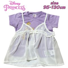 Disney Princess ディズニープリンセス ラプンツェル シフォンキャミソール 半袖 Tシャツ セット キャラT 天竺 子供服 (221222678)