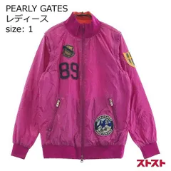 PEARLY GATES パーリーゲイツ 2way リバーシブル 中綿ジャケット ワッペン パープル系 1 [240001953476]