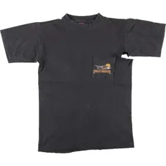 古着 ハーレーダビッドソン Harley-Davidson 鷲柄 イーグル柄 オオカミ柄 バックプリント モーターサイクル バイクTシャツ/eaa532584