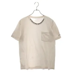 CHROME HEARTS (クロムハーツ) CH T-SHRT 1 ネックロゴプリントポケット半袖Tシャツ ホワイトのサムネイル