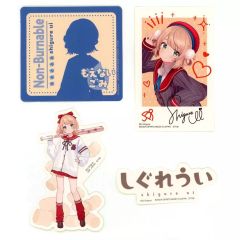 [중고] 스티커 스티커 시구레 우이 (모지 않는 쓰레기 외) 스티커 4 장 세트 [이치 반 쿠지 시구레 우이] K 상