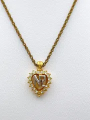 NINARICCI/ニナリッチ　ネックレス　ペンダント　ハートモチーフ　ラインストーン　ゴールド/Gold　レディースアクセサリー　TR045