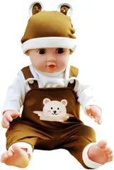 MORY TRADE morytrade 人形 リボーンドール ベビーマッサージ 沐浴練習 かわいい 40cm 男の子 茶色の服( 男の子（茶色の服）)