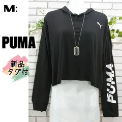 M■新品タグ付■ロンT パーカー■プーマ PUMA■吸水速乾機能■リラックス フィット・ブラック