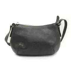 ヒロフ HIROFU ショルダーバッグ ミニ 本革 レザー イタリア製 ダークグレー