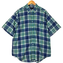 古着 90年代 ラルフローレン Ralph Lauren POLO SPORT ポロスポーツ 半袖 ボタンダウン チェックシャツ カナダ製 メンズL相当/eaa557863