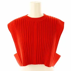 ハイク HYKE 23AW 11338 WIDE RIBBED CROPPED VEST ニット ベスト プルオーバー F レッド /DF ■OSのサムネイル