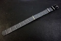 ◆Leather NATO G10Strap◆高品質国産本革クロコ型押しカーフ アンティークグレー CustomOrder(ラグ幅/BUCKLE COLOR)受注生産(納期10日前後) 腕時計ベルト