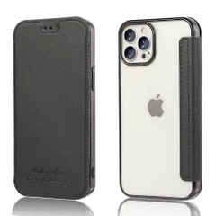 全面保護耐衝撃、カード収納、人気財布型 Max用 Pro カバー Pro 軽量 耐衝撃性と耐摩耗性15 アイフォン15 高級なPUレザー クリア Pro 手帳型 Max Max 用 用 ケース 手帳カバー iPhone15 (ブラック) MuZiF