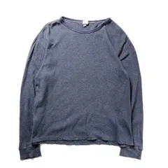 00's オールドネイビー コットン サーマルTシャツ 長袖 (L) 青灰系 無地 ロンT 00年代 旧タグ オールド ギャップ OLD NAVY 2003年モデル　アメリカ古着 USED  ビンテージ ヴィンテージ