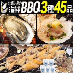海鮮バーベキューセット 3種45品【牡蠣/ホタテ/つぶ貝 串】 冷凍 殻付き 宮城県産 三陸 カキ 牡蛎 ほたて 帆立 海鮮 貝 貝類 バーベキュー 食材 BBQ 大人数 大容量