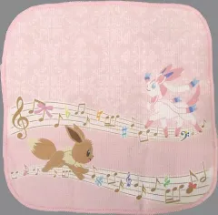 【中古】タオル・手ぬぐい(キャラクター) イーブイ＆ニンフィア(ピンク) プリントハンドタオル 「一番くじ Pokemon EIEVUI＆MELODIES」 F賞