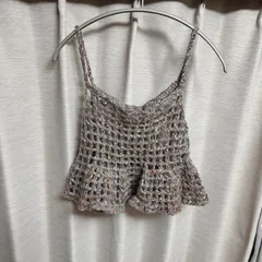 手編みキャミソールビスチェ