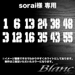 sorai様　1.3.6.12.13.16.24.35.38.43.48.55　タイプ4　ホワイト