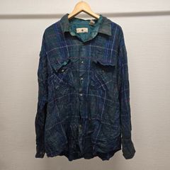 NORTHWEST TERRITORY 長袖シャツ チェックシャツ LT グリーン ヴィンテージ メンズ 古着 M-C-392