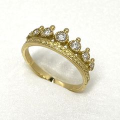 アーカー リング K18 18金　750 ダイヤ　指輪 AHKAH アーカー 750 18金イエローゴールド ダイヤモンド ソリテール