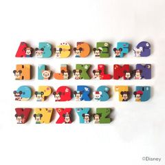 アルファベット 26文字セット 英語 ディズニー 木製 つみき おもちゃ KIDEA キディア