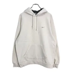 00年代 NIKE ナイキ ワンポイントロゴ スウェット パーカー ホワイト(メンズ L)中古 古着 U4893