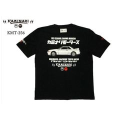カミナリ エフ商会 半袖 Tシャツ KMT-256 "R32 スカイライン GT-R" 旧車 ブラック