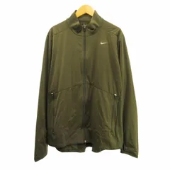 ナイキ NIKE 美品 ドライフィット ジャケット ブルゾン ジップアップ 大きいサイズ カーキ XL 1208 ●ECO