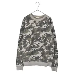 SAINT LAURENT PARIS (サンローランパリ) 14AW クルーネック カモ スウエット トレーナー カーキ 375720 Y2HY1のサムネイル