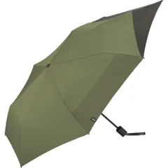 ☆ カーキxブラック ☆ ワールドパーティー W by WPC. BACK PROTECT Folding Umbrella ワールドパーティ WPC 長傘 メンズ レディース ジャンプ傘 ジャンプ ワンタッチ 晴雨兼用 UVカット 長雨傘 傘 かさ カサ