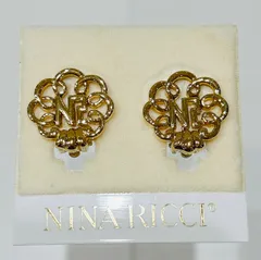 NINA　RICCI　ニナ・リッチ　イヤリング　ゴールド　花　アクセサリー　おしゃれ　かわいい　松山朝生田店