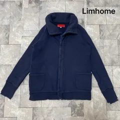 Limhome リムホーム スウェットカーディガン ハイネック 日本製 裏起毛 福岡発ブランド フレンチテイスト ネイビー レディース 玉FL3889