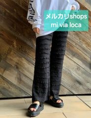 mi via loca 　ミヴィアロカ　フリル　カット　ジャガード　セルフカット　パンツ