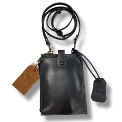 新品 未使用 タグ付き fes フェス レザースマホショルダーポーチ スマホショルダー お財布ショルダー ミニショルダー 本革 ネイビー 紺 レディース ゴーゴー古着セントラルパーク名古屋店NO.739Y