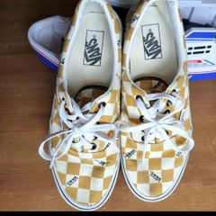Z10【VANS】エラ 　チェッカー柄【メンズ27cm】ハニーイエロー